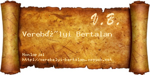 Verebélyi Bertalan névjegykártya